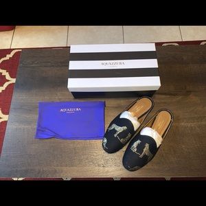 Aquazzura Panther Brando Slipper Mules